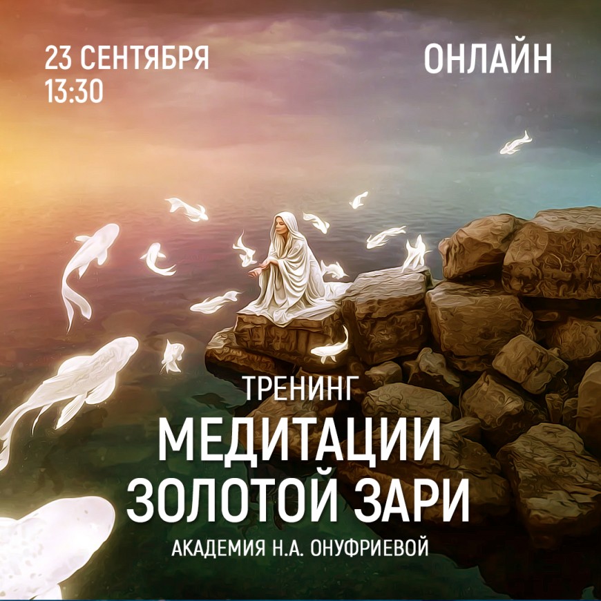 Приглашаем 23 сентября (четверг) в 13:30 на тренинг по медитациям с Натальей Онуфриевой
