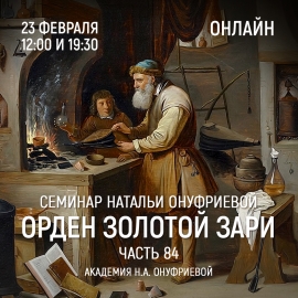 Приглашаем 23 февраля(среда) на семинар Академии с Натальей Онуфриевой